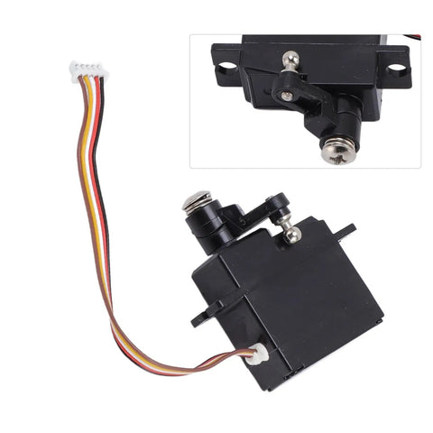 High Performance Five Wire RC Servo For One Eight Scale Remote Cars with five wire connector and gear assembly for precise control.