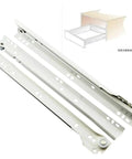 Heavy Duty Rock Solid Cold Rolled Steel Drawer Slides Two Section Soft Close Cabinet Hardware For Kitchen Furniture Super Smooth Glide No Fuss Install 35 Cm, showing parts layout.