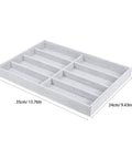 Stay Super Fresh With This Hella Soft Gray Velvet Jewelry Organizer Tray Featuring Eight Quick Grab Grids, Sleek Watch And Sunglasses Display Plate, Portable Drawer Storage - gray velvet jewelry tray with eight compartments.