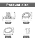 125pc marine-grade twist-lock fastener set in zinc alloy, sandblasted finish; includes studs, eyelets, washers, screws