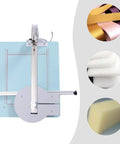 Top view of Hot Wire Foam Cutter Machine For DIY Crafting And Modeling on table with Styrofoam, showing adjustable arm and cutting area.