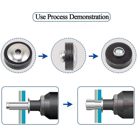 Process demonstration of 180 Pcs Blind Rivet Flange Assortment Kit with Aluminum Alloy Rivets and Large Flange