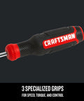 Heavy Duty Phillips Screwdriver With Bi Material Grip And Ph 1 X 3 Inch Shaft Featuring Black Oxide Tip for enhanced grip and control.