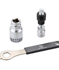 Bike Crank Extractor And Bottom Bracket Remover With Spanner Wrench, Durable Carbon Steel Bicycle Repair Tool Kit With Rubber Grip Handle