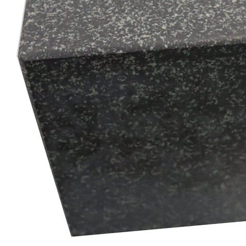 Close-up of Grade A Granite Surface Plate 400 By 400 By 60 mm With Precision Ground Flatness Plus Or Minus 0.0001 Inch corner detail.