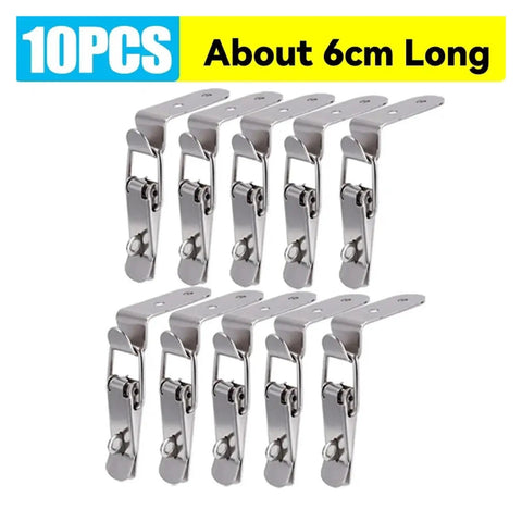 10-pack Heavy Duty Toggle Latch Clamp Set 20 Pack Duck Mouth Buckle Hooks Rock Solid Metal Spring Hasp Latch Catch Clamps