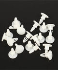 Stand Off Spacers Kit 200 Pieces 4 To 8mm For PCB Pillar Racks And Circuit Boards Nylon Built Heavy Duty With Dual Locking Wing Design For Firm DIY Friendly Vibration Resistant Mounts white nylon PCB spacers shown on black background