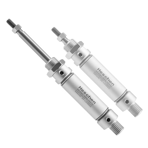 Slim Pneumatic Air Cylinder MAL 16 30 With M5 Port, 16mm Bore and 30mm Stroke, Double Acting, metal rods with M5 port fittings