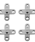 Pack Of Four Premium Stainless Steel Hidden Door Hinges Delivering True 360 Degree Rotation And Invisible Flush Mount Setup for smooth cabinet doors.