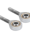 Beefy Galvanized Joint Bearing For Mechanical Linkage, Male Rod End With Left Thread, SAL6T K, 6mm Bore, Self Lubricating, Heavy Duty 4.4kN Dynamic Load And Solid Static Load For Repair Tasks. Two galvanized 6mm left-thread rod end bearings.