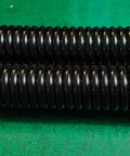 Heavy Duty Extension Springs Pair 11 Inch Hook To Hook 1.94 Inch Outer Diameter 0.33 Inch Chrome Silicon Wire Matched Set on green background.