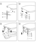 Installation guide for Built Tough Matte Black Resin Toilet Seat With Super Quiet Slow Close Hinges with assembly steps.