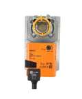 Smd24a Heavy Duty Hvac Damper Actuator With Ball Valve Interface showing front view with orange housing and durable metal components