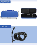Hard Shell Travel Case For Snorkel Gear And Anti Fog Mask Kit, Ultra Tough EVA Waterproof Case dimensions and fit