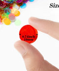 500 Pack Bingo Chips Set For Bingo Night And Classroom Games Colorful Plastic Poker Chips size comparison with fingers