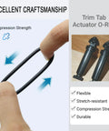 Trim Tab Actuator O Ring Kit For Bennett A1120 A1121 Cylinders Black Nitrile Rubber Seals shown stretched for flexibility