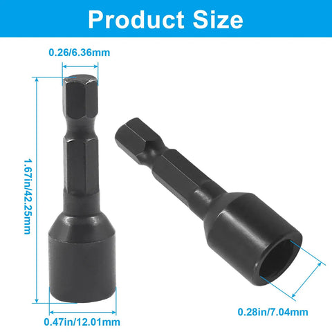 Hanger Bolt Driver Set For 5/16-18 Inch Threads Alloy Steel Heavy Duty Double Ended Screw Installer dimensions shown in inches and mm