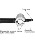Double Head Metal Nibbler for Cutting Iron Steel Copper Aluminum with Speed Steel Build, showing cutter stick and gap details