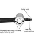 High Speed Steel Double Head Metal Cutter Drill Attachment for Circle and Curve Sheet Nibbling detailing cutter stick and disassembly screws.
