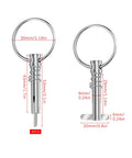 Six Pack Bimini Top Quick Release Pins One Quarter Inch Diameter For Boat Canopy Hardware, Marine Grade 316 Stainless Steel With Pull Ring
