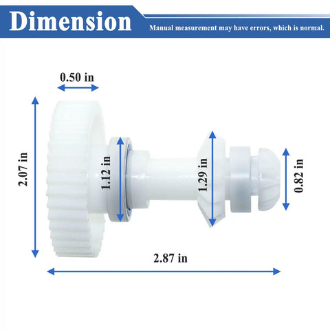 Dimensions of the 2-Pack R0915700 Drive Shaft Assembly For Atlas And Atlas XT Pool Cleaners, Replacement Part.