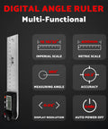 Must Have Digital Angle Finder Tool For Woodworking 7 Inch 200 Mm Stainless Steel With Case Digital Protractor features