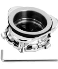 Heavy Duty Ridiculously Tough 3 Bolt Kitchen Sink Flange Kit With Stainless Steel Build and Splash Guard For Garbage Disposal, 4.5 inch size, includes adjustable wrench.