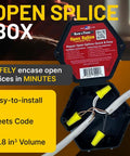 Open Splice Junction Box Single UL Listed Easy Five Second Installation Splice Box For Electrical Wiring 25.8 Cu In Capacity