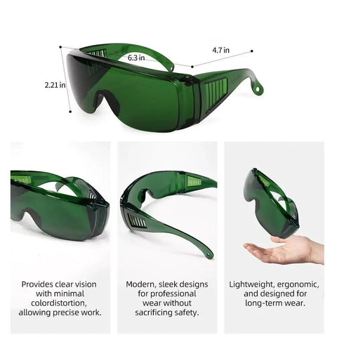 Top Shelf Anti Fog Safety Glasses With Kickass Green Lenses And Prescription Friendly Design crafted for clear vision and safety.