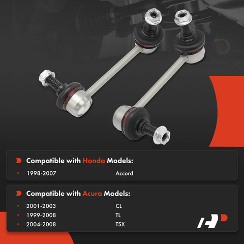 2 Pc Rear Sway Bar Links Stabilizer End Links For Honda Accord 1998-2007 And Acura TSX 2004-2008 TL 1999-2008 CL 2001-2003 Easy Install