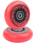 76mm 90A Ripsurf Wheels Set For RipStik DLX Caster Board With ABEC9 Bearings, red durable wheels for smooth rides, set of 2.