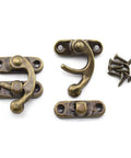 Retro Bronze Latch And Hinge Jewelry Box Kit With Antique Right Hasp Catch Includes 2 Hasps 4 Mini Hinges And Screws