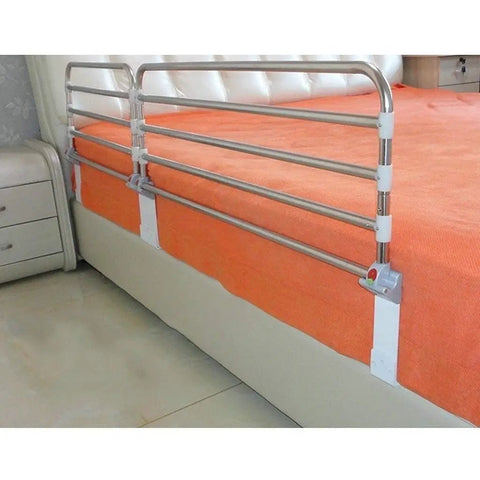 Foldaway Bed Safety Rail With Quiet Easy Grab Guard For Seniors And Adults No Fuss Bedside Handrail, 90cm, stainless steel