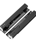 Undermount Drawer Slides 18 Inch Black With Soft Close Bottom Mount Pull Out Shelf Rails, 88 Lb Load Capacity, steel pair