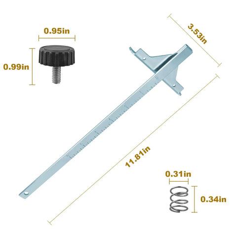 Heavy Duty Rip Fence Guide For Circular Saws Built Tough As Nails And Rock Solid For Pinpoint Alignment Heavy Saw Jig Accessory components including ruler and knob.