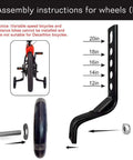 Quiet Training Wheels Kit For 12 To 20 Inch Kids Bikes, Mute Wheel System With 2 Universal Legs, assembly instructions shown