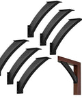 Badass Heavy Duty Angle Support Bracket Kit With Rock Solid Corner Braces For Terrace Patio Cabin Gazebo And Roof Framing Includes six black steel braces.