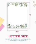 Greenery Letterhead Paper 8.5 By 11 Inches 50 Sheets Printer Friendly Writing Paper For Laser And Inkjet Elegant Stationery Letter Size