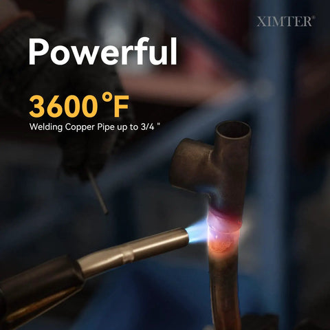 Heavy Duty Propane Torch With 3.6 Foot Hose Pro Grade Trigger Start Adjustable Swirl Flame And Brass CGA600 Connection, welding copper pipe