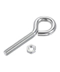 Heavy Duty M8x50mm Eye Hooks Screws Kit, 5pc Carbon Steel Hanger Hardware With Hex Nuts For Metal Hooks, Wood Terminals, Eyelet Rings, Ring Hooks And Bolts Set, eye bolt with nut