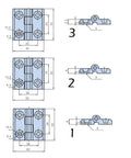 Heavy Duty Black Switch Control Box Hinge For Distribution Cabinet And Base Case, 4cm 5cm Or 6cm Sizes, technical diagram