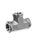 Built Like A Tank 1/4 Inch NPT Female Tee 316 Stainless Steel Pipe Fitting, heavy duty three-way connector for high pressure use.
