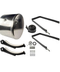 35 Gallon Aluminum Saddle Mount Hydraulic Reservoir Tank With Square Design And Heavy Duty Mounting Straps For PTO And Mobile Systems