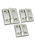 Stainless Steel Corner Door Hinges Set Of 2 50x50 Hardware Cabinet Folding Hinges for Doors and Windows, rust resistant finish