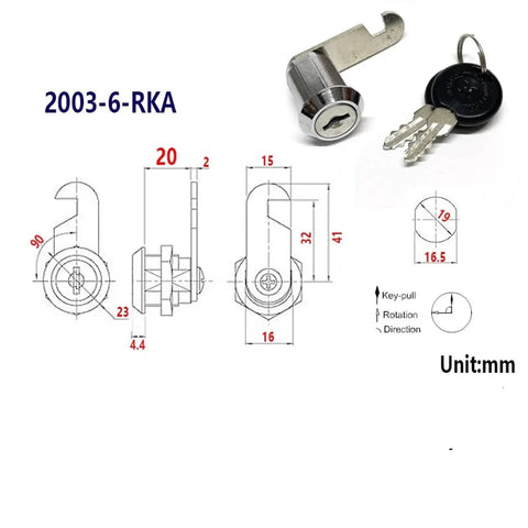 Drawer Cam Lock For Cabinet Mailbox File Box Locker And Tool Chest Heavy Duty Metal Security Latch with keys and dimensions