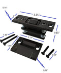 Heavy Duty Zinc Alloy Door Ball Catch Set Tough As Nails, Silent And Adjustable Square Strike, Satin Black Finish, Easy Install For Cabinets Closets And Interior Doors, Pack Of 2 with dimensions and screws