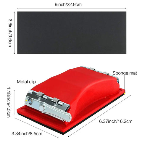 Pro Grade Wet Dry Sandpaper Set With Red Handle 90 Pieces Grit 400 Through 3000 Assorted Sheets 9x3.6 Inch For Automotive Sanding Wood Finishing Furniture Smoothing And Turning