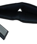 Men's Leather RFID Blocking Bifold Wallet For Everyday Carry And Daily Hustle, open view showing interior with card slots