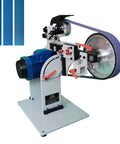 Badass 2X72 Belt Grinder With Vfd Variable Speed Control Paired With Three Zirconia Abrasive Belts 60 100 And 180 Grit showcasing heavy duty design.