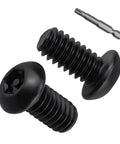 Badass M6 X 12mm Black Security Screws And Bolts 50 Pack 304 Stainless Steel Button Head Torx Pin In Anti Theft Fasteners With T30 Bit for auto use.